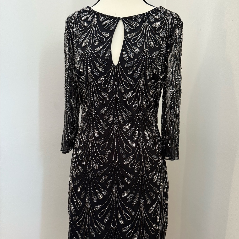 NWOT - Aidan Mattox Black Sequin Cocktail Dress Size 6 80.00 $ Free shipping  0